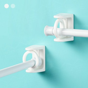 可旋轉圓環掛桿架 2個裝 2KG強悍承重 掛桿支撐架 伸縮桿架 吊桿固定座 托桿座 橫桿托【ZM0103】《約翰家庭百貨