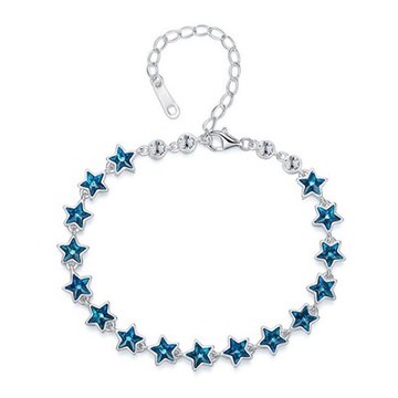 現貨+預購 925純銀手鍊水晶手環-璀璨繁星優雅唯美情人節生日聖誕節禮物女飾品73qh48【獨家進口】【米蘭精品】