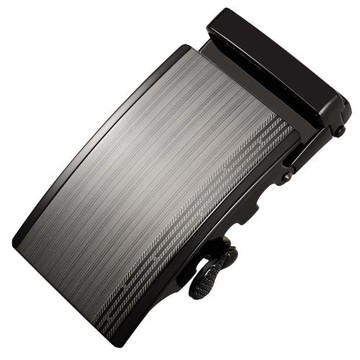 條紋頭子鋅合金卡槽自動扣腰帶