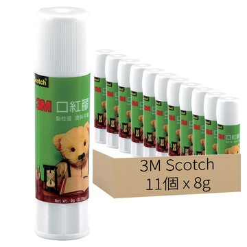 3M Scotch 小熊口紅膠  黏性佳 塗抹平順  8g  11個