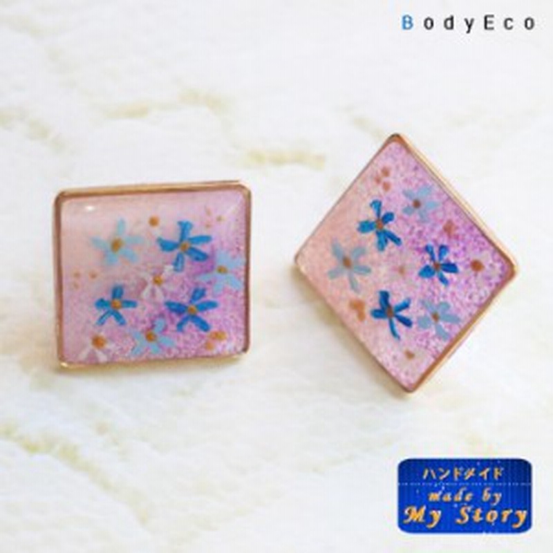 ハンドメイドアクセサリー ピアス 手作り 手描き 小さな お花 ピアス イヤリング 完成品 イヤリング クリア レジン 可愛い アクセサリー 通販 Lineポイント最大1 0 Get Lineショッピング