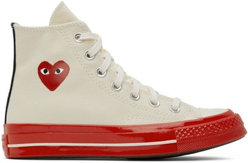 Comme des Garçons Play 灰白色 Converse 联名 Chuck 70 高帮运动鞋