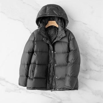 [米蘭精品] 真羽絨90%鵝絨羽絨外套羽絨衣夾克-保暖短版連帽麵包服女外套3色74ia5