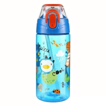 PUKU Tritan掀蓋運動吸管水壺  藍  400ml  1入
