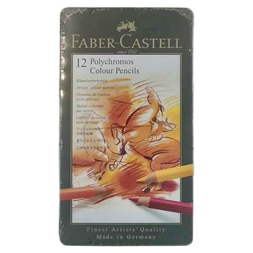 FABER-CASTELL 輝柏 藝術家級油性色鉛筆  12色  1盒
