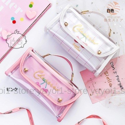 4color ペンケース 筆箱 おしゃれ 女子 シンプル かわいい 透明 文房具 収納 携帯便利 小物入れ 小学生 中学生 高校生 学生 通学 通勤 通販 Lineポイント最大get Lineショッピング
