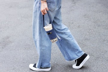 珍珠、波霸控可以插粗吸管的 帆布飲料提袋