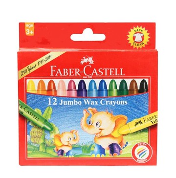德國 Faber-Castell 輝柏 120040 大象粗芯蠟筆 (12色)【APP滿額下單10%點數(單一帳號最高5000點)】1/31止