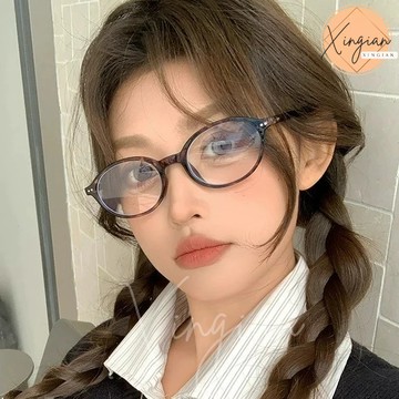 🌼X-I SHOP🌼台灣現貨🇹🇼復古法式橢圓小框眼鏡 平光鏡 玳瑁框 無度數 小紅書 書呆子眼鏡 流行 明星同款6356