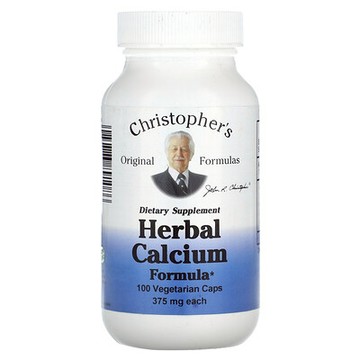 Christopher's Original Formulas, 草本鈣配方，375 毫克，100 粒素食膠囊