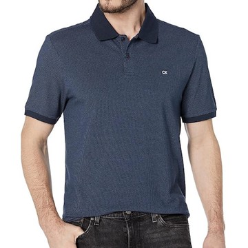 Calvin Klein 男字母刺繡Polo衫