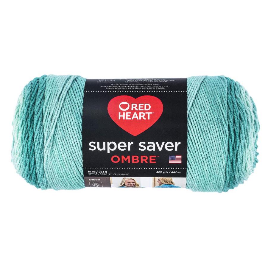 Red Heart Super Saver Ombre Yarn-Spearmint -E305-3970
