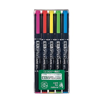 ZEBRA 斑馬牌 Optex Care 螢光筆組  粉紅色+橘色+黃色+綠色+藍色  1組
