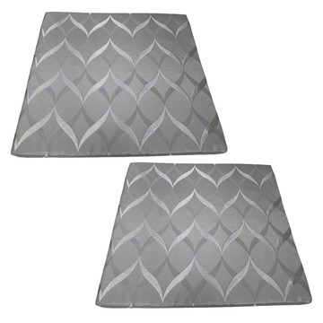 J&N 銀瀾緹花坐墊 2個  銀灰色  55 x 55 x 5cm