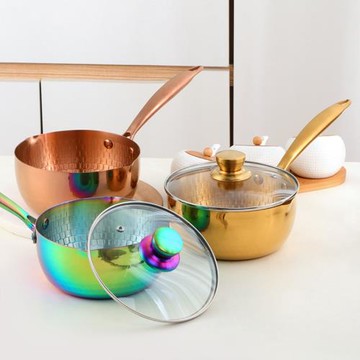 買家星304雪平鍋家用奶鍋輔食不粘鍋煮面湯鍋泡面鍋電磁爐小鍋