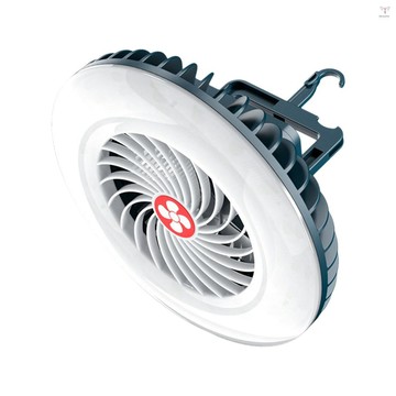 Toyutw)led 吊扇 2 合 1 野營帳篷風扇帶掛鉤背磁 LED 吊扇戶外露營辦公車應急學生宿舍