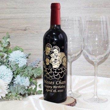 Portrait人像系列|訂製個性化紅酒—雕刻