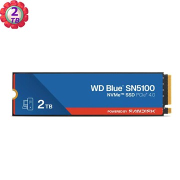 WD_BLUE 2TB 2T SN5100 NVMe PCIE 4 WDS200T5B0E SSD 內接固態硬碟