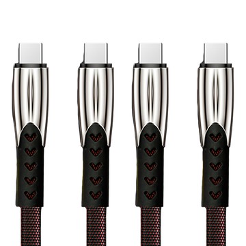 HONG JIN 宏晉 Type-c-Type-c超抗拉扯充電線  180cm  紅色  2個