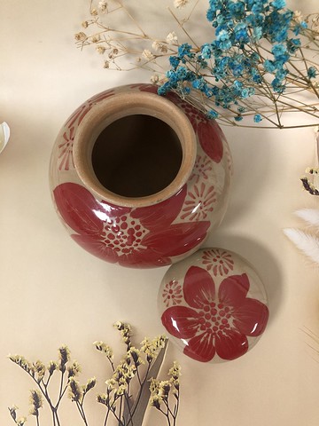 純手工製作繪製 陶瓷 茶葉罐 密封罐 植感系列茶倉 可客製化