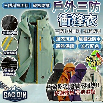 🔥台北出貨🔥多色可選🔥ONE牌同工廠三合一衝鋒衣 防風外套 加絨石墨烯內膽 石墨烯外套 防水外套 機車外套機能外套
