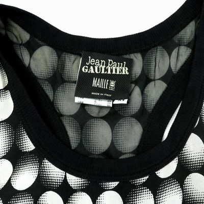 ジャンポールゴルチエ マイユ ホワイト ポルカドット メッシュ