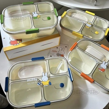 簡約飯盒 學生 校園 上班 可微波爐加熱 分格便當盒 春遊野餐便攜飯盒