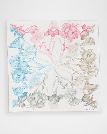 Ortensie Printed Silk Scarf