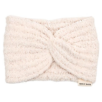 About Bath 柔和色洗臉髮帶  象牙白  1個