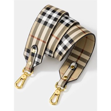 適用于格子紋英倫風包包寬肩帶單肩斜挎改造替換寬包帶金扣帶子潮