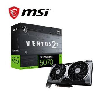 微星 RTX 5070 12G VENTUS 2X OC  顯示卡+美光 PRO D5 16G*2 6000 超頻(雙通)黑