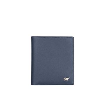 BRAUN BUFFEL 台灣總代理 HOMME-M 6卡直立短夾-深藍色/BF306-306-MAR
