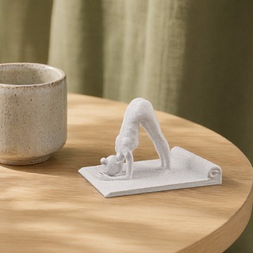 洛陽牡丹 3D列印擺件瑜伽手機支架工藝品家居辦公桌面裝飾品