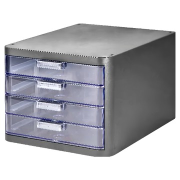 Litem. 里特 桌上型A4文件收納櫃 - 簡約設計 多層收納 堅固耐用  灰色  4層