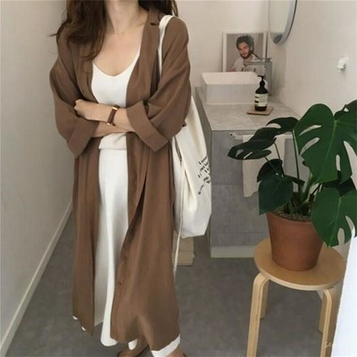 シャツ レディース ロングシャツ ワンピース 超ロング 春コート トレンチコート 夏 UVカット ライトアウター ロングシャツワンピース カーディガン 着痩せ シャツ レディース ロングシャツ ワンピース 超ロング 春コート