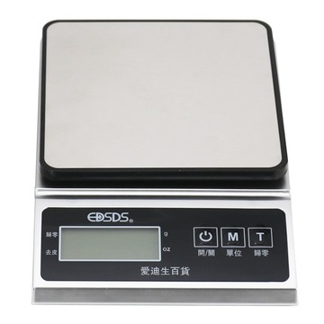 EDSDS 不鏽鋼面板廚房電子秤  10.1kg  EDS-H136  銀色