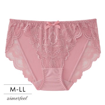 內褲淑女交叉蕾絲三角褲2花卉圖案性感單品內褲-粉紅x粉紅-603722-PI12