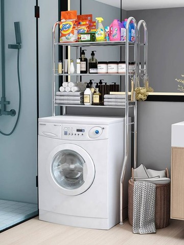 衛生間浴室置物架落地壁掛廁所洗澡洗手間臉盆架洗衣機馬桶收納架