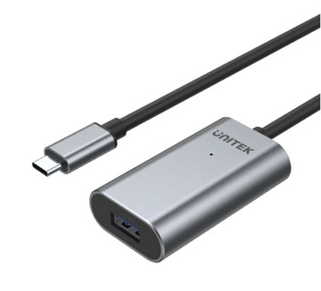 UNITEK USB-C(公)轉USB-A(母)USB3.1 Gen1  鋁合金訊號放大延長線 (5M) (Y-U304AGY)
