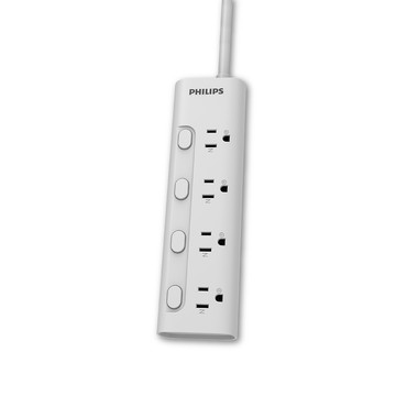 PHILIPS 《10入組》4開4座延長線 1.8M-CHP3445