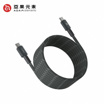 【亞果元素】MP200 USB-C 對 USB-C 240W 磁吸充電線 2M-灰