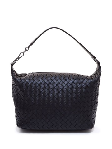 Bottega Veneta Pre-Owned - Intrecciato zipped handbag - women - Lamb Skin - One Size - Black