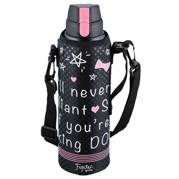 FREIZ 和平 Fortec Speed 彈蓋式直飲保溫瓶 1L 方便攜帶  星星  星星 黑色 + 白色 + 粉色  1個