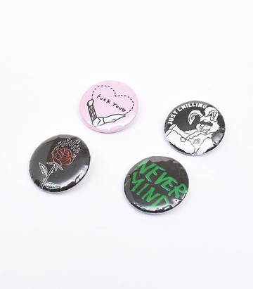 徽章組/黑色/粉色/hellcatpunks/hcp-gd-0059