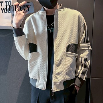 IELGY 男士秋季新款多口袋工裝飛行員夾克