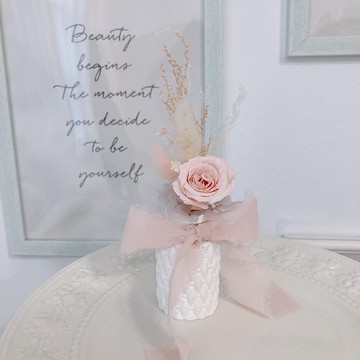 永生花擴香石花瓶(玫瑰花 康乃馨 擇一)