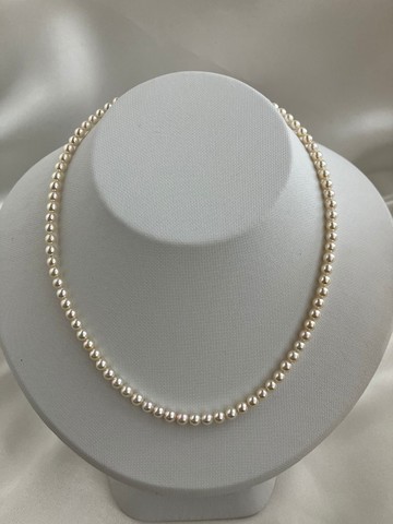 優雅香檳色 日本產 akoya海水珍珠項鍊 4mm4.5mm 高性價比 珠串