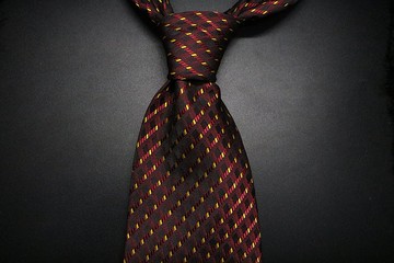 棗紅色網格紋色織領帶/高端商務紳士necktie