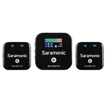 Saramonic 楓笛 Blink900 S2 一對二無線麥克風系統 36 x 36 x 12.5mm 19.5g  TXS + TXS + RX  Black