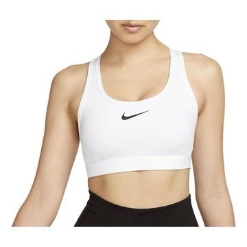 (WMNS) Nike Swoosh Medium Support Sports Bra 'White'